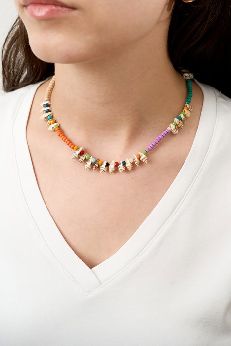 Heliophilia Silver Collar Multicolor de Metal Lacado